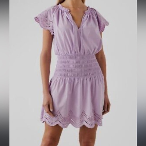 Rails smocked Harper mini dress purple size small in excellent condition - Picture 2 of 8
